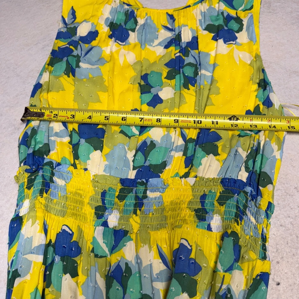 NWOT Draper James RSVP Women's Large Clip-Dot Tiered Empire Waist Maxi Dress - Picture 4 of 5